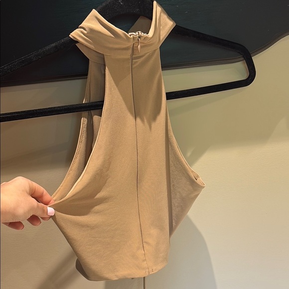 Lux Tan Halter Tank Top - Picture 4 of 4